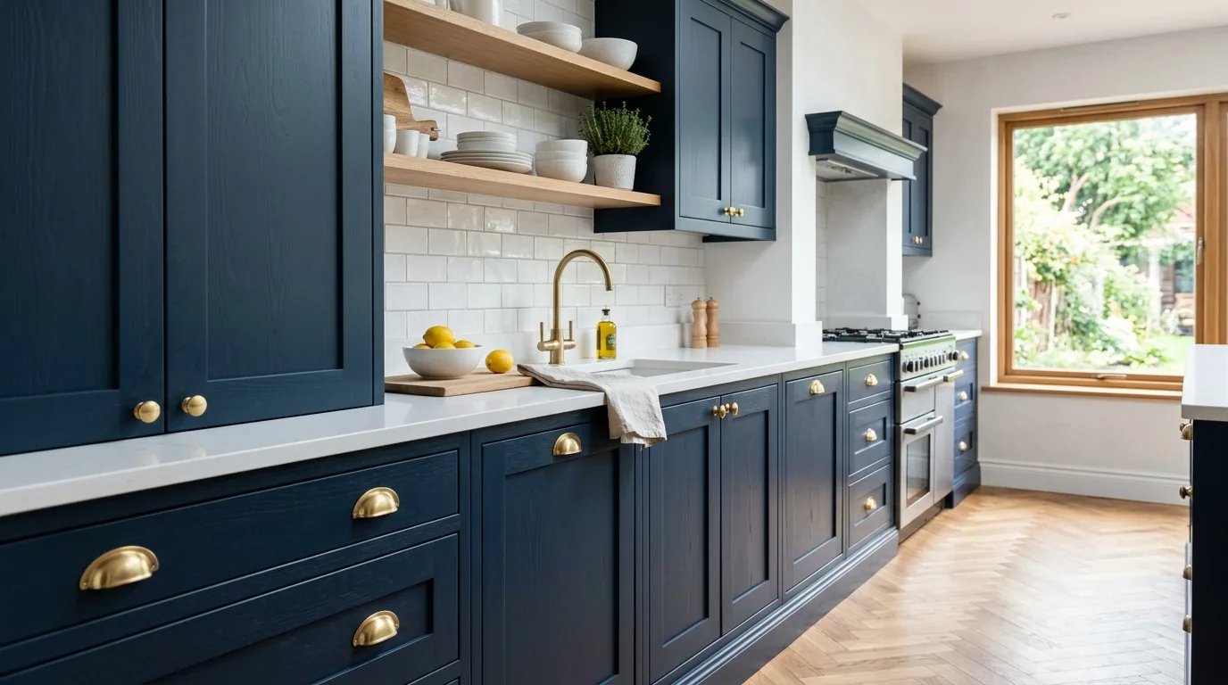 The finished result of professional cabinet painting: the completed work looking clean, correct and — Lawton, OK
