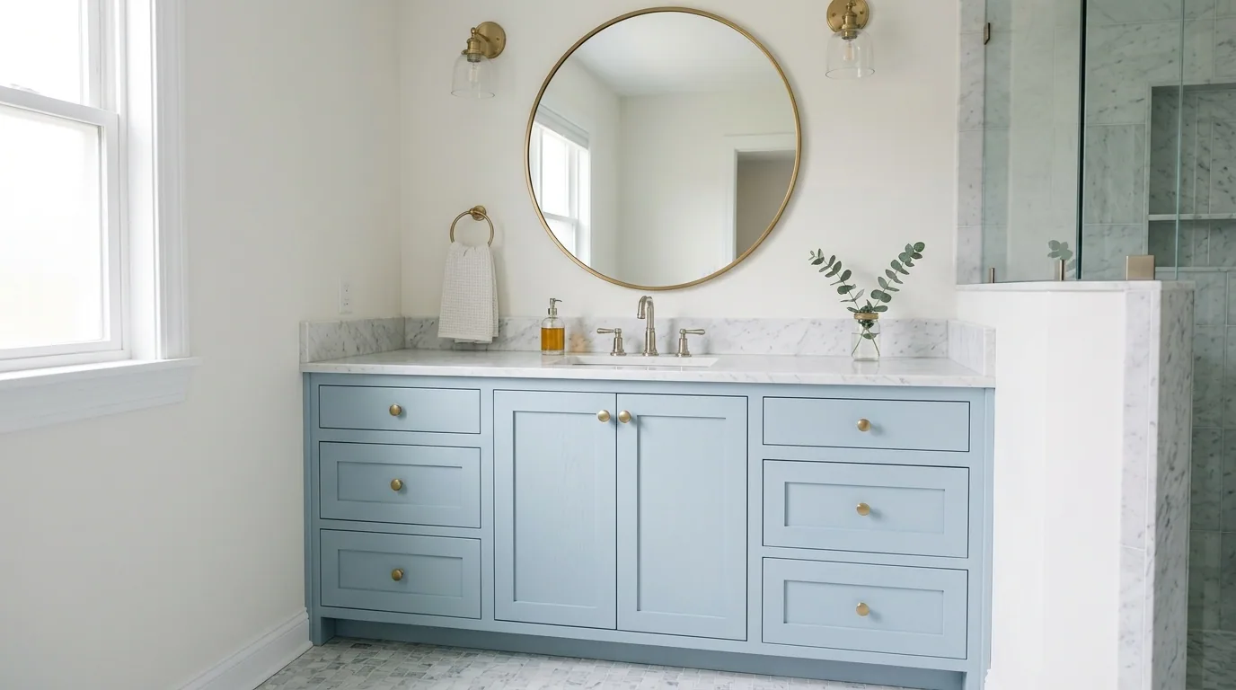 The finished result of professional cabinet painting: the completed work looking clean, correct and — Lawton, OK